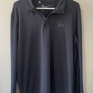 Men's Under Armour Golf Black Golf 1/4 Zip Pullover sz Large L